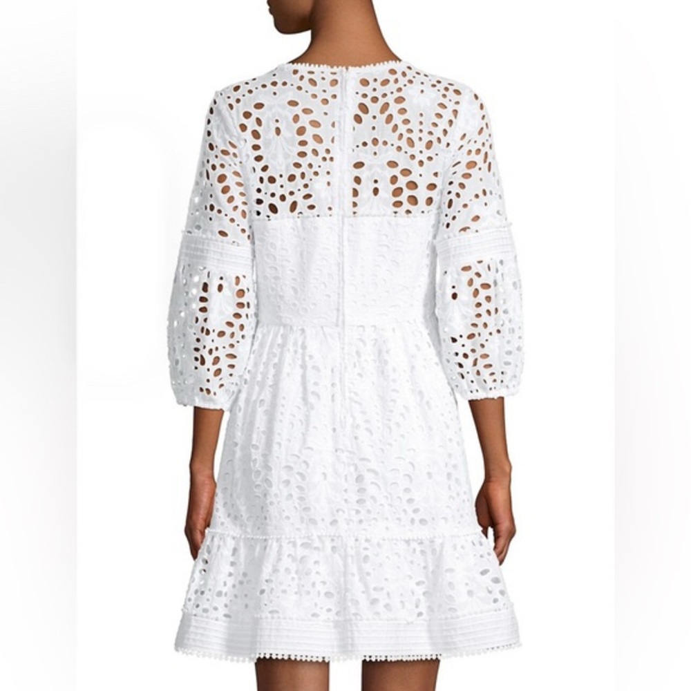 Lilly Pulitzer Lucinda Dress in Resort White Large Petal Eyelet - Picture 3 of 7